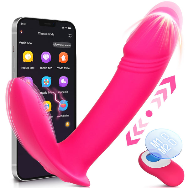 Adult Sex Toy Panty Vibrators Dildo with 9 Thrusting & Vibrating Modes