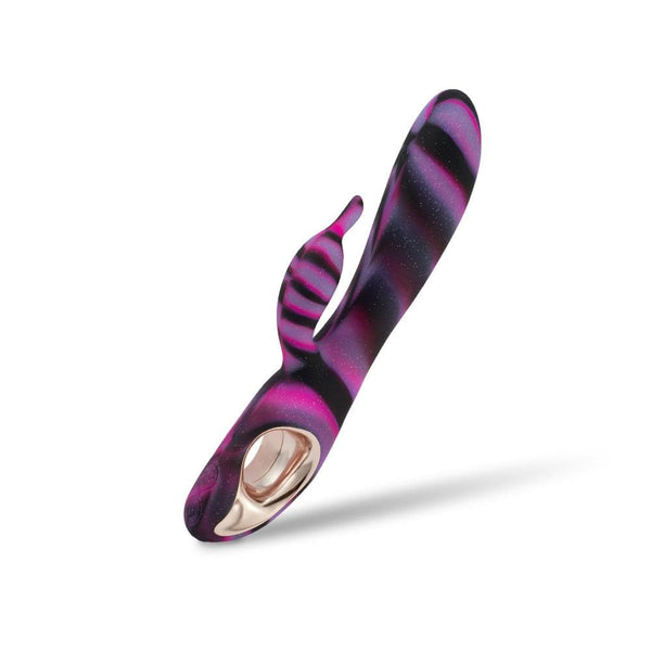 Aurora-like Rabbit Vibrator with O-ring Handle