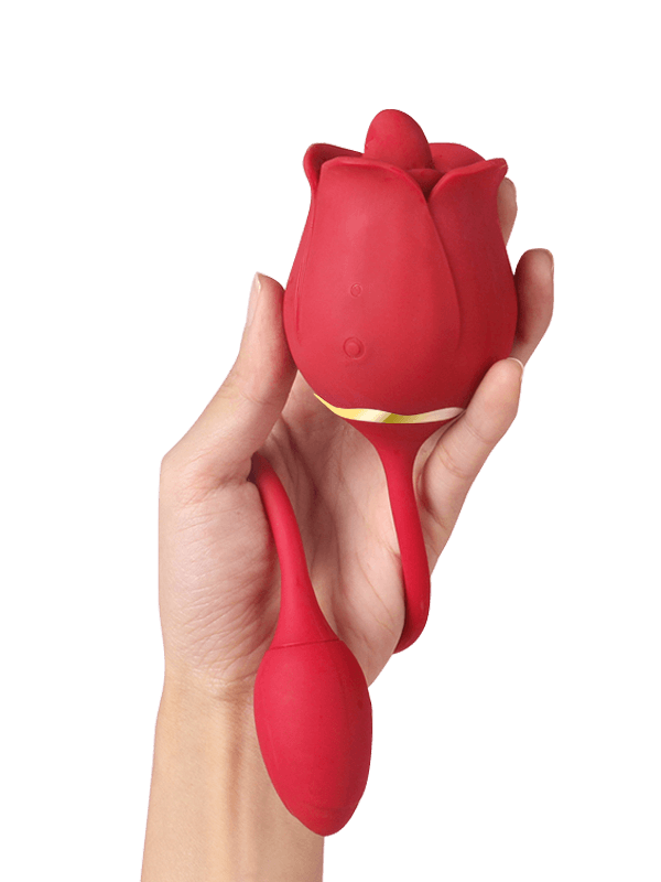 Rose Tongue Licking Stimulator with Vibrating Egg